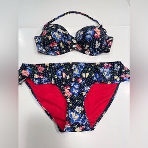 St.Bernard Bohemian Ruffle Floral Print Bikini Size 16/ 38C